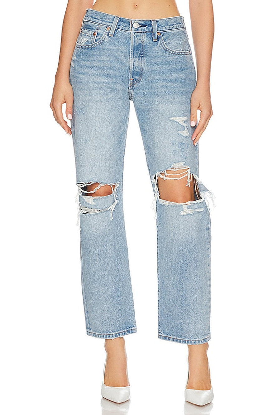 Levi's Distressed Blue 501 Denim Jeans Size 31